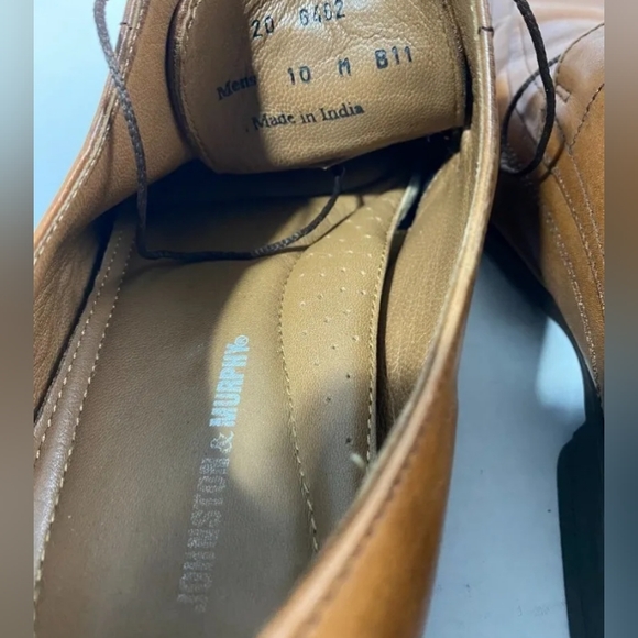 J &M Lace Up Dress Shoes,Brown Leather,Men Size 10 M - Picture 4 of 6